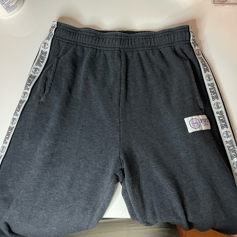 PINK dark gray Sweatpants size xs